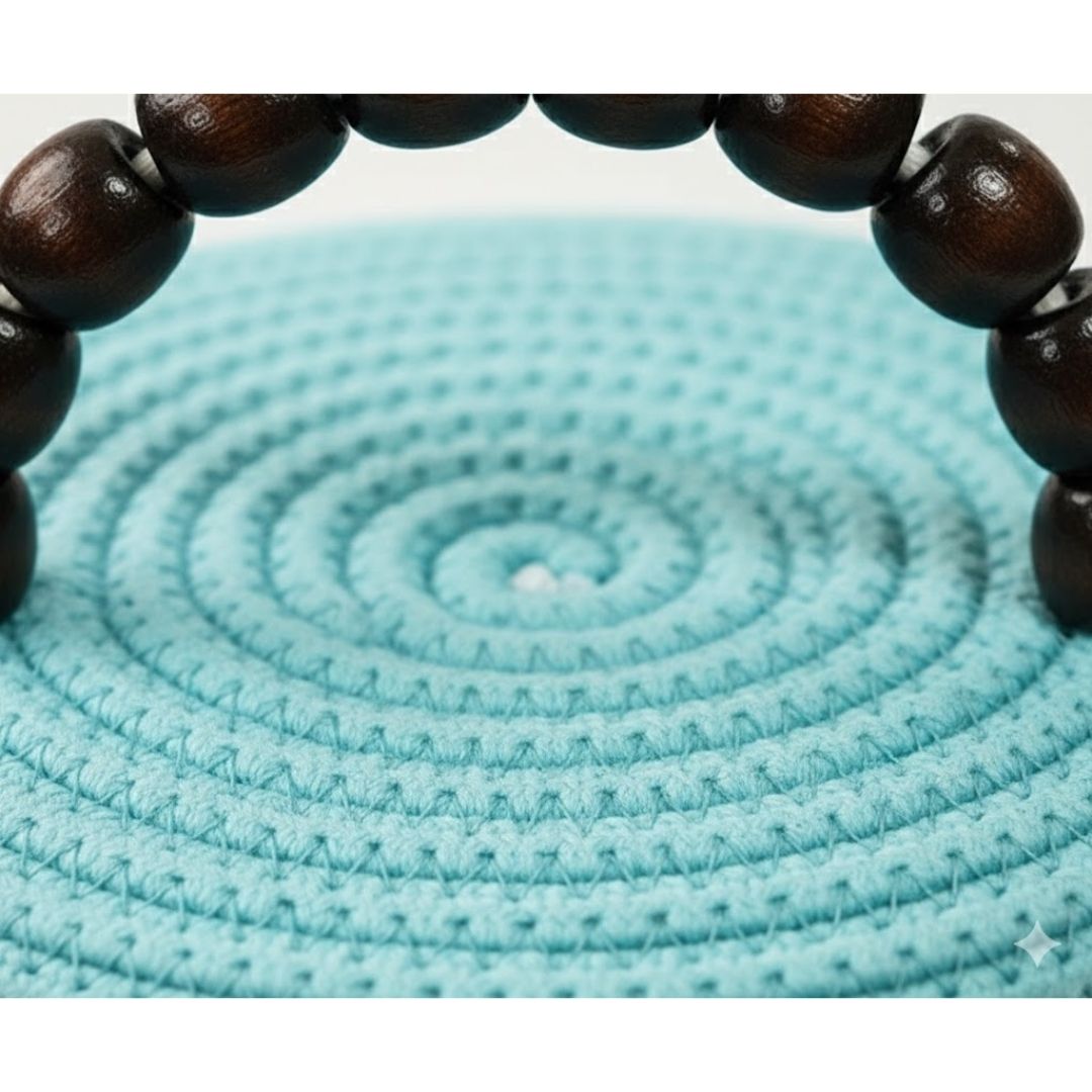 Beaded Basket: Stylish Eco-Friendly Storage Solution